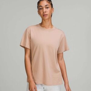 EUC Lululemon All Yours Cotton T-shirt - Pink Clay - Size 10